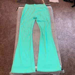 Fitness Fashioness Mint Green Bootcut Flare Pants